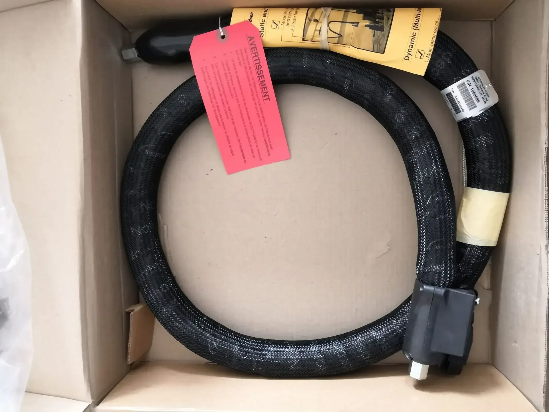 Nordson 멜트 기계 6피트 목구멍 가열 파이프 호스 파란색 고무 1059089