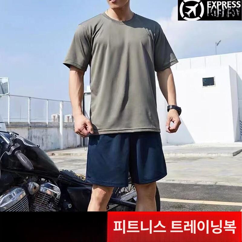 남자 밀리터리 전술 반팔 반바지 세트 - 상세 이미지 2