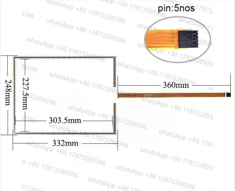 T150S-5RA001N-0A28R0-200FH 터치 스크린 유리 패널 디지타이저 터치스크린