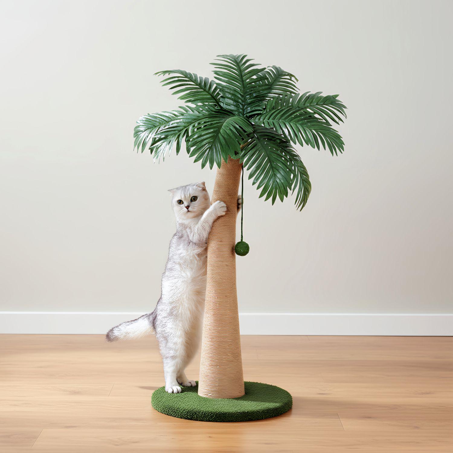 고양이 스크래쳐 야자수 장난감 72cm 2단 코코넛 나무 - 상세 이미지 3
