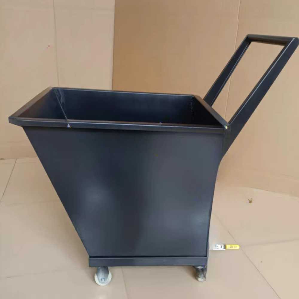 분철 철대차 카트 덤프 바퀴 컨테이너 운반수레 대형 600x500x600mm - 상품 이미지