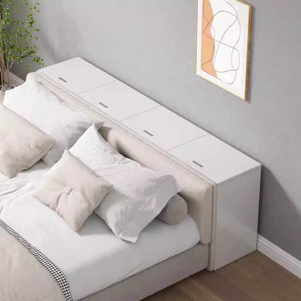 침대 틈새 수납장 침대옆 원목 침대협탁 보관 캐비닛 100x25x40cm - 상세 이미지 2