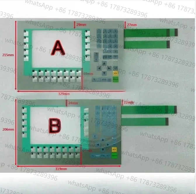 MP277 8 HMI 66643-0DB01-1AX1 PLC 66 643-0DB01-1AX1 멤브레스위치 키패드 전면 플라스틱 케이스 쉘