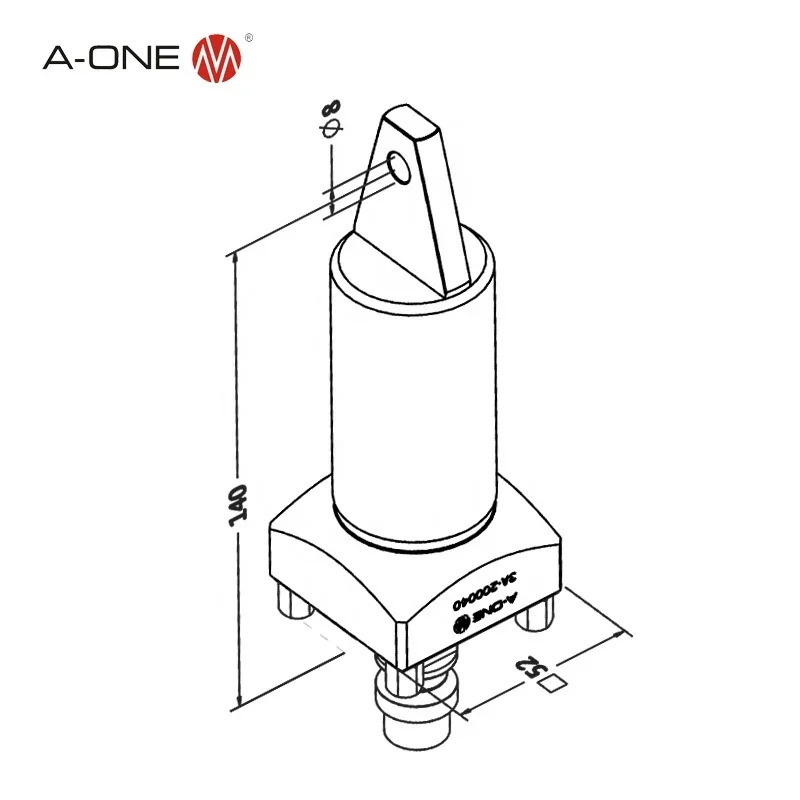 CNC 측정 ER-012727 A-ONE 경화강 참조 핀 3A-200040