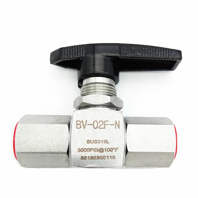 SUS316L 스테인리스 스틸 3000PSI 내부 나사 고압 직통형 계측기 볼 밸브 NPT1/4 3/8 1/2 3/4