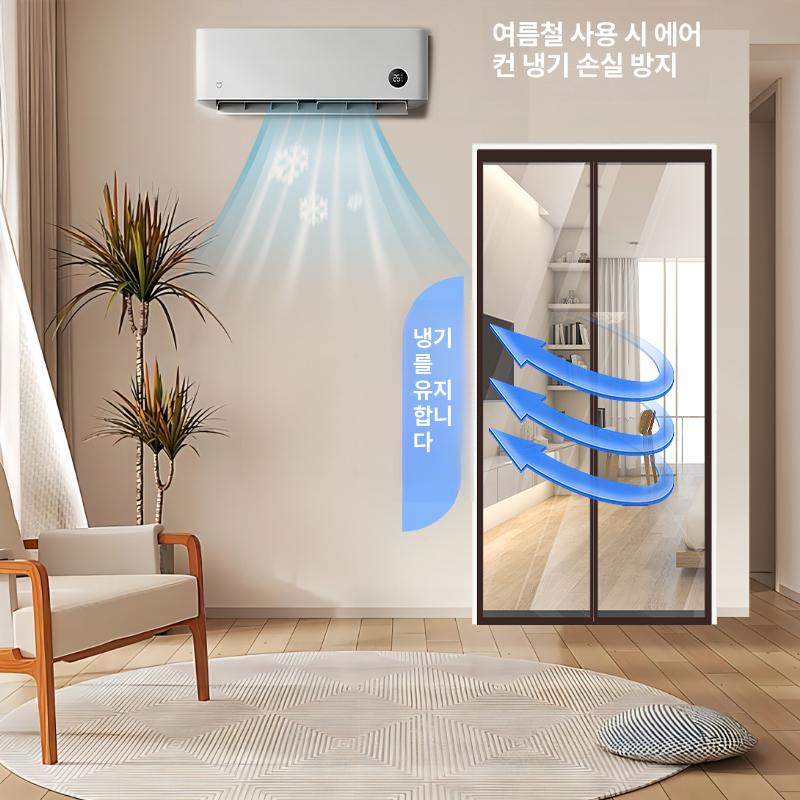 방풍 커튼 외풍차단 두꺼운 베란다 커텐 난방 방한 문 현관문 - 상세 이미지 5