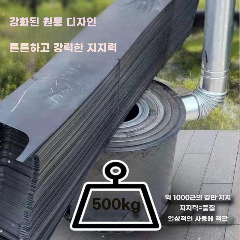 이동식 장작 화목난로 대형 가정용 조리 겸용 스토브 - 상세 이미지 4