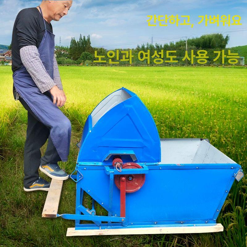 옛날 탈곡기 홀태 농사 농기구 땅콩 수동 시골 발판식 인력 탈곡기 - 상세 이미지 3