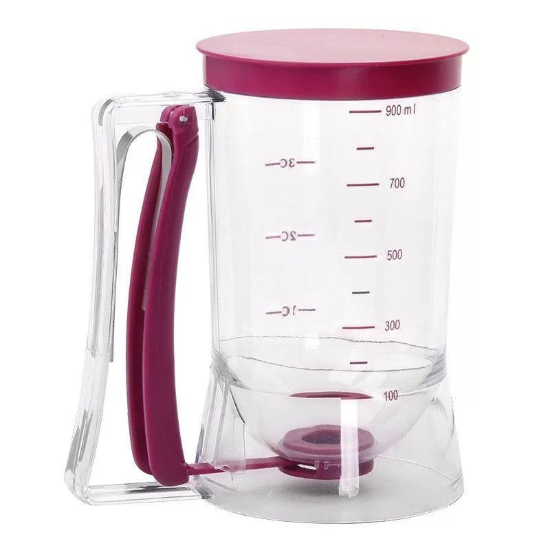 반죽 디스펜서 믹싱 소분기 베이킹 케이크 제빵 깔때기 900ml 손잡이형 면 거품기 - 상세 이미지 4