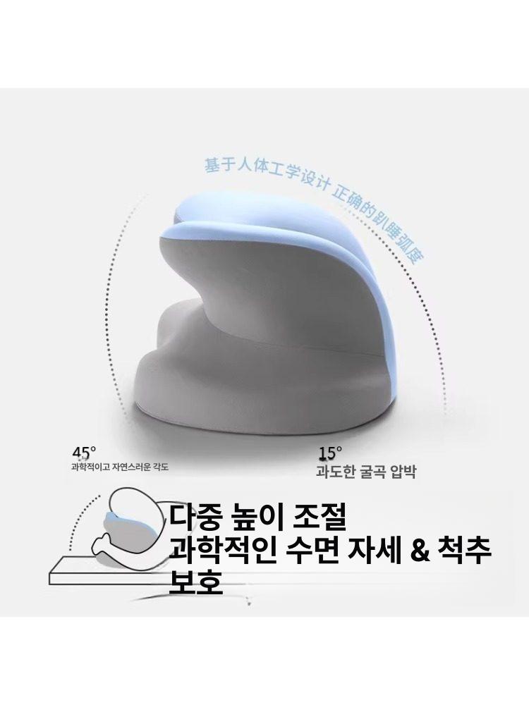 자세 교정 방석 엉덩이 보호 힙업 엉치뼈 세트 더블 클리어스카이블루 학생용 - 상세 이미지 4
