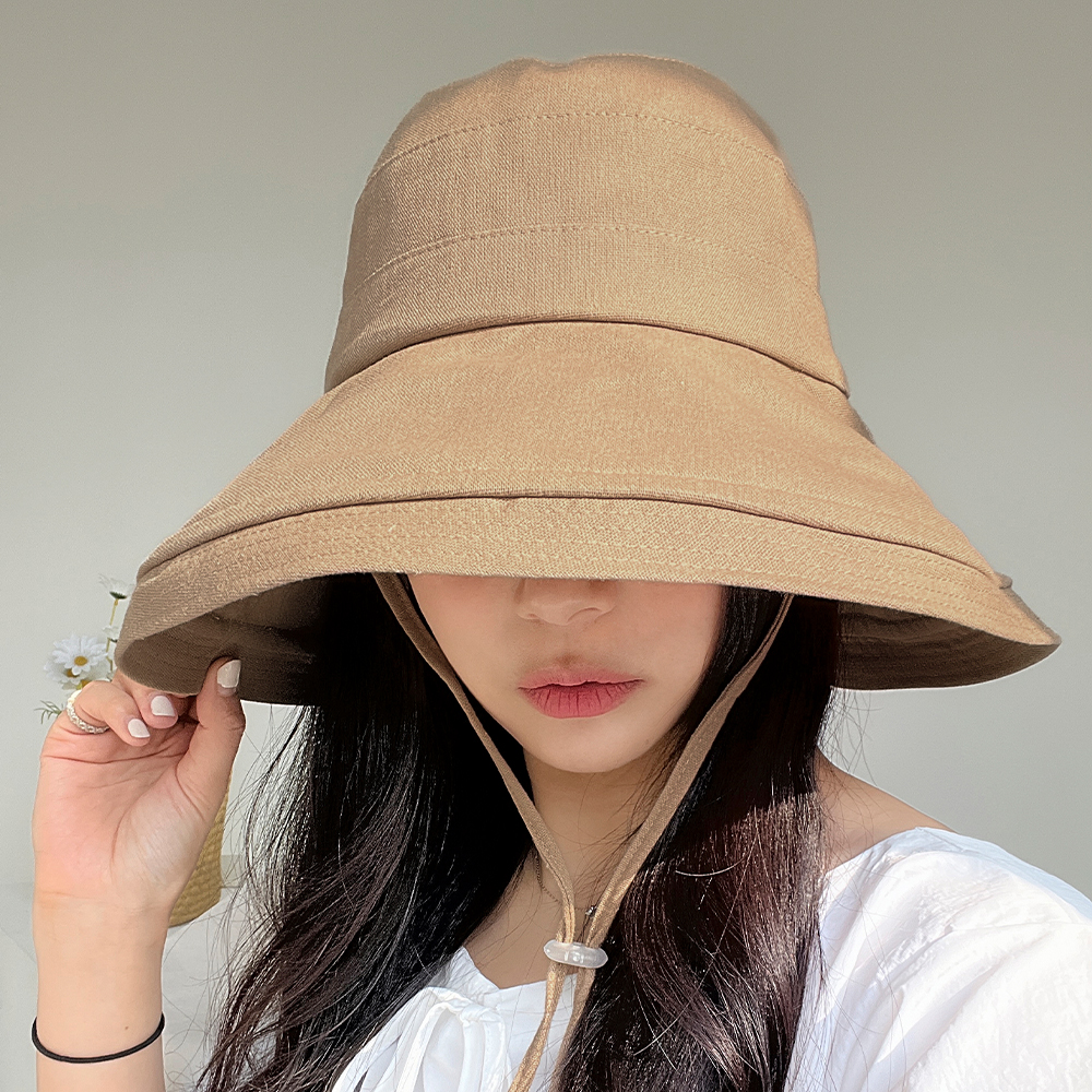 여성여름모자버킷햇 챙넓은 햇빛가리개모자 와이드챙 벙거지 이미지 4