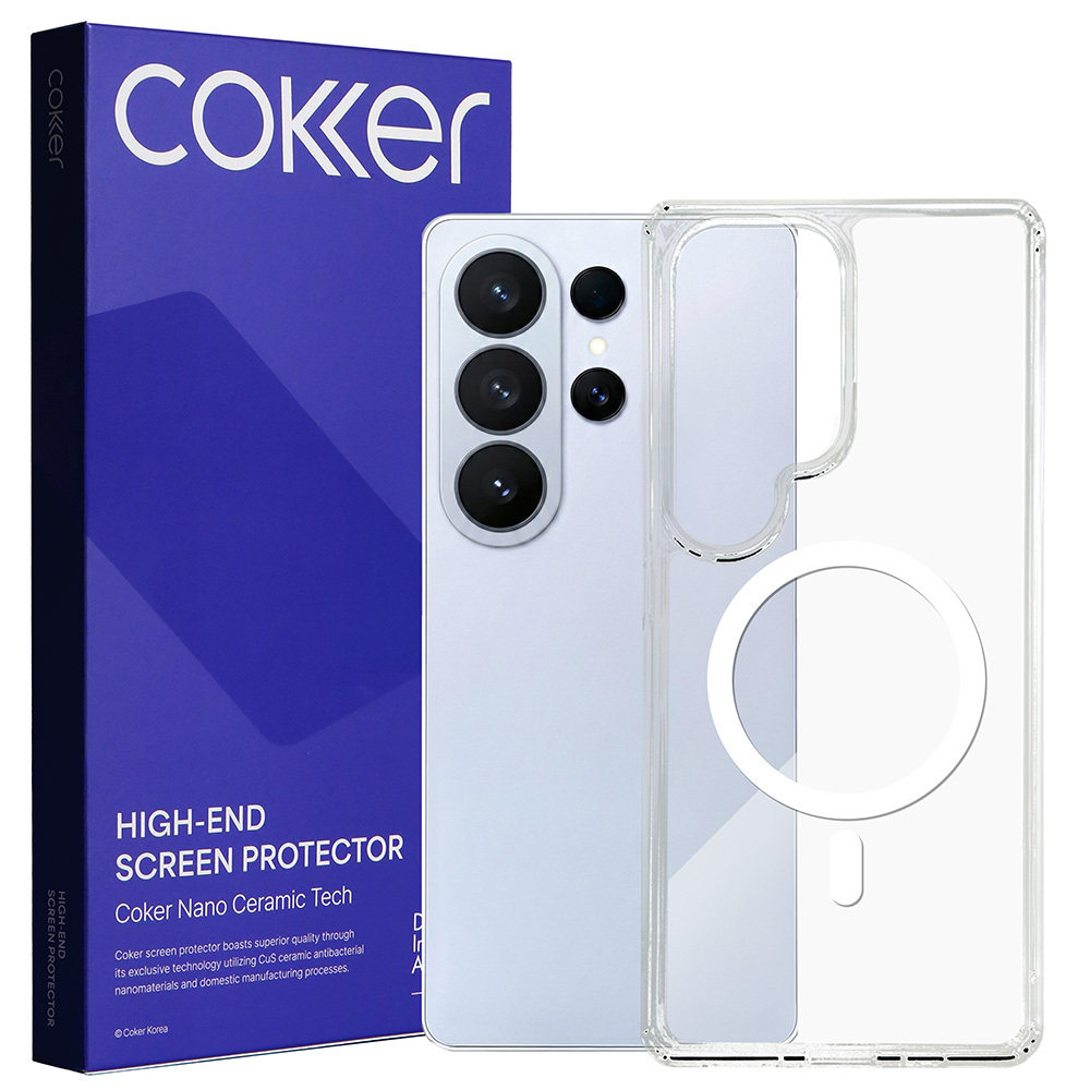 코커 맥스킨 맥세이프 변색방지 2800GS 3배자력 슬림 범퍼 케이스 투명, 갤럭시S26 - 상품 이미지