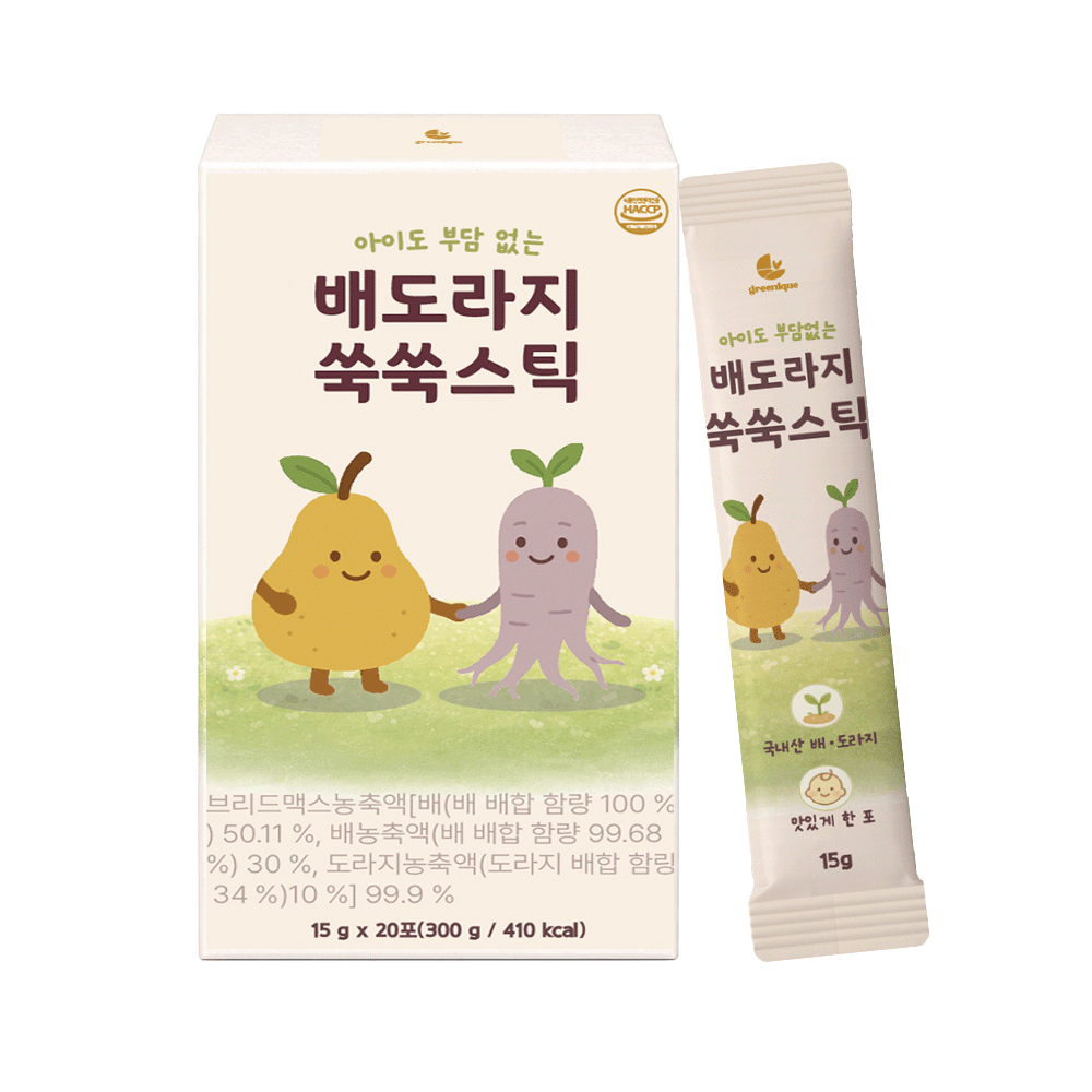 그리닉 배도라지 쑥쑥스틱 물타지않는 원액 스틱 이미지 2