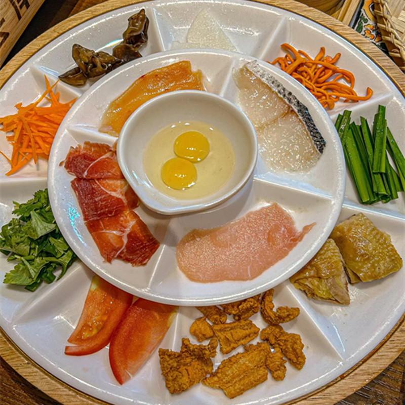 구절판 반찬 멜라민 쌈야채 스끼다시 그릇 앞접시 업소용 10칸접시 13인치 - 상세 이미지 4