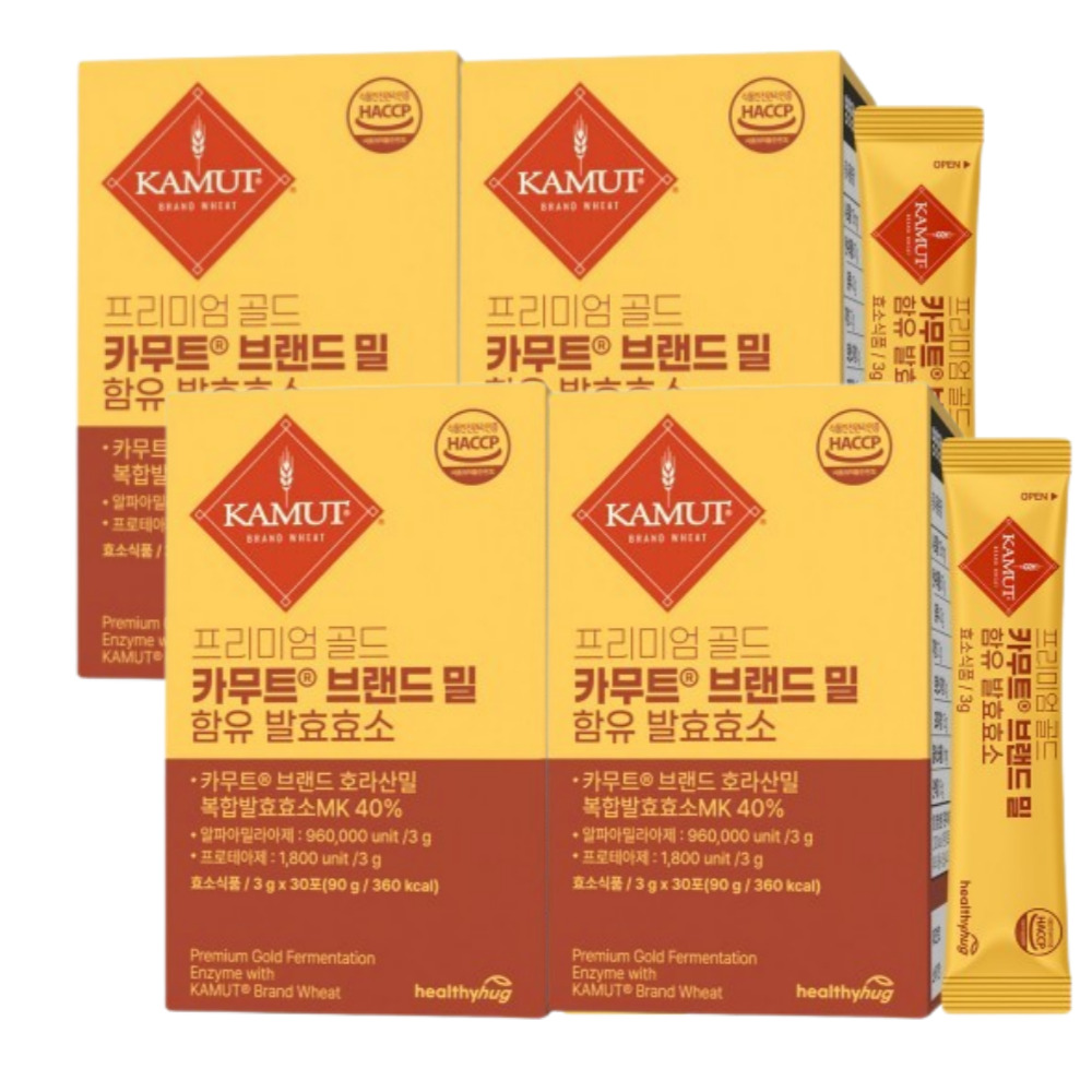 헬씨허그 카무트 발효효소 곡물효소 분말 스틱 3g 30포, 4개 - 상품 이미지