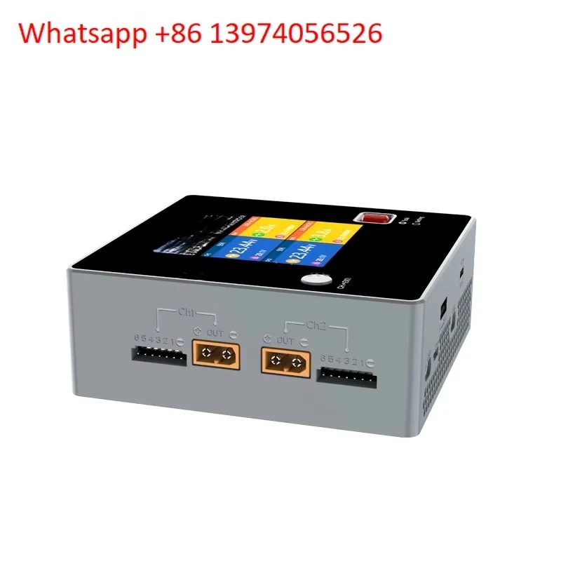 F6 쿼드 채널 스마트 충전기 DC1000W 4x15A 이온 니켈수소 배터리 밸런스 방전기 USB 45W 타입-C 포함
