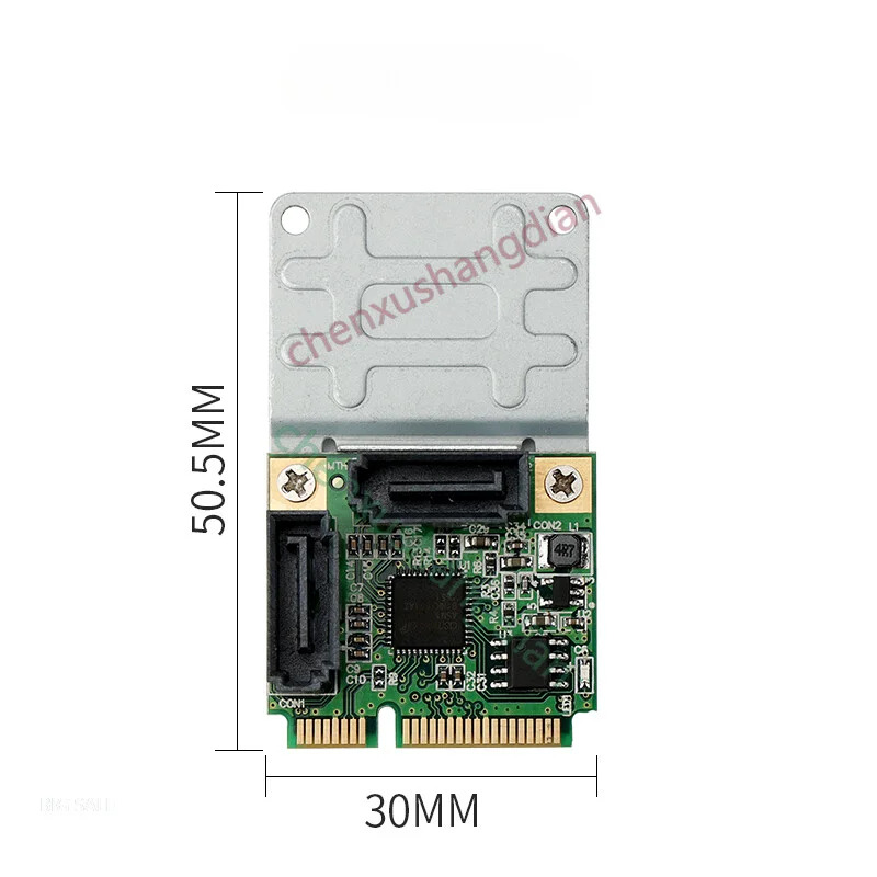 Minipcie to FOR Sata 어댑터 카드 2 드라이브 프리 ASM