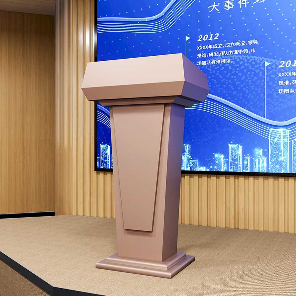 단상 연단 발언대 책상 사회대 세로형 사회자 프런트 블랙 - 상세 이미지 4