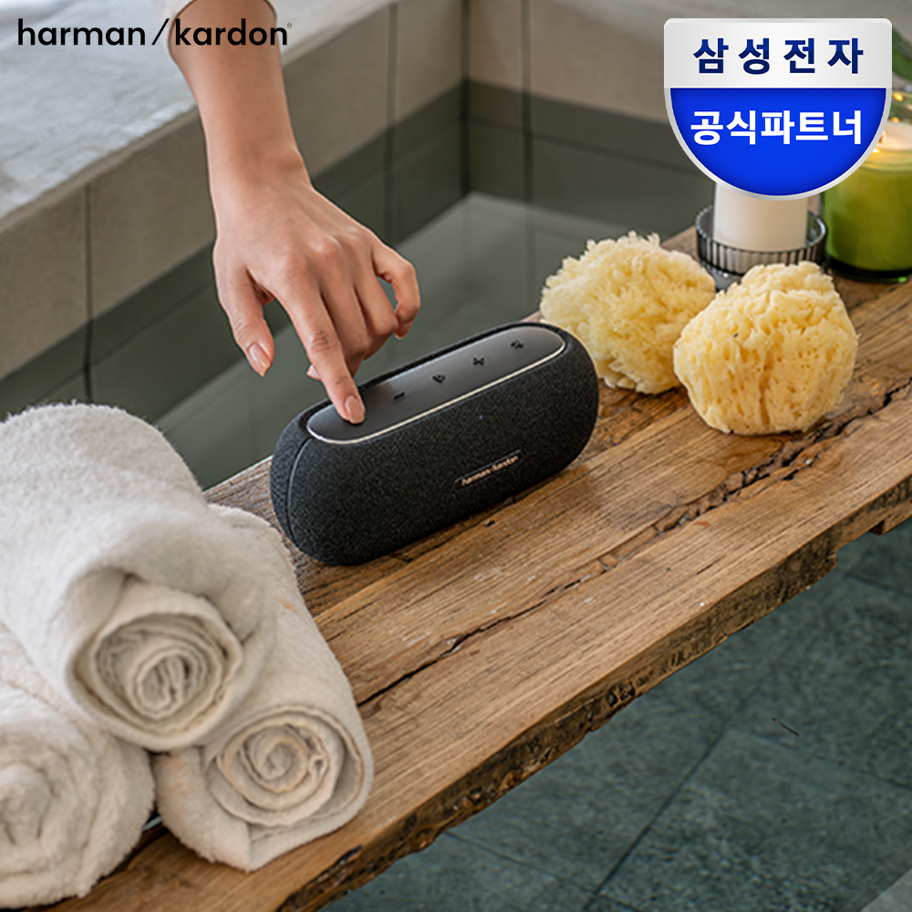 삼성전자 하만카돈 루나 블루투스스피커 휴대용 포터블 캠핑 방수 야외 여행 블랙 이미지 2