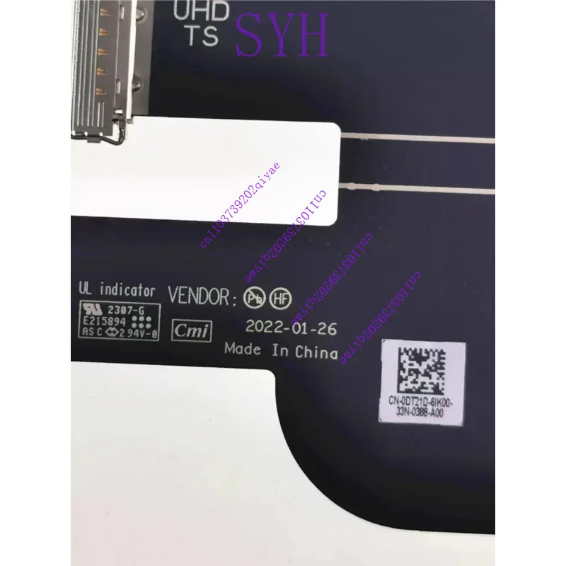 Dell XPS 13 9315 DA30001N611 HDP33 LF-L232P DT21D 0DT21D 교체 노트북 터치 스크린 케이블 UHD 4K