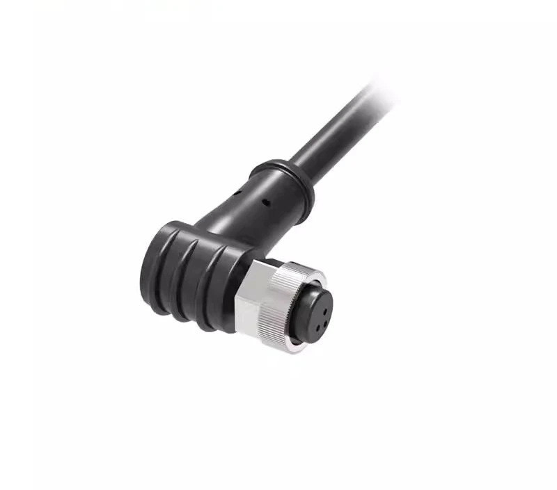 QE12-N-N/P 연결 케이블 암나사 소켓 엘보 2/5m PVC/PUR 케이블.1PCS