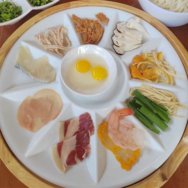 구절판 반찬 멜라민 쌈야채 스끼다시 그릇 앞접시 업소용 10칸접시 13인치 - 상세 이미지 3