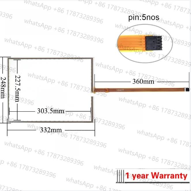 T150S-5RA001N-0A28R0-200FH 터치 스크린 유리 패널 디지타이저 터치스크린