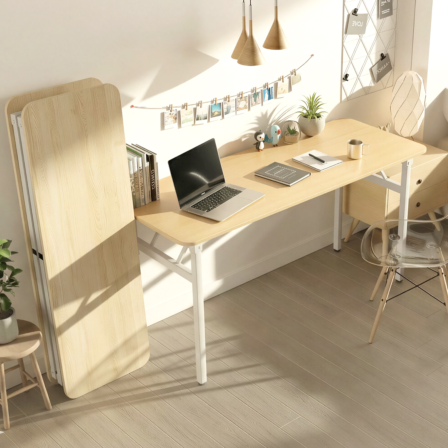 접이식 테이블 입식 접이식 간이 식탁 침대 원룸 테이블 120 45