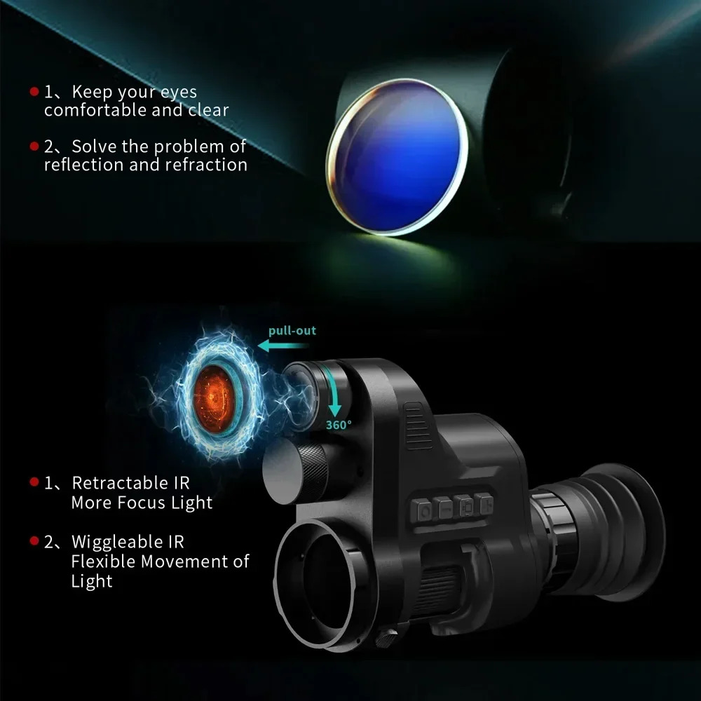NV710S 적외선 야적외선 단안 OLED 디지털 디스플레이 850NM 고출력 야투시 망원경