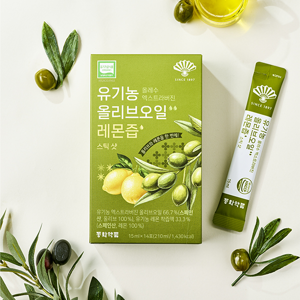 동화약품 유기농 올레수 엑스트라버진 올리브오일 레몬즙 스틱 샷 14포, 1개 이미지 3