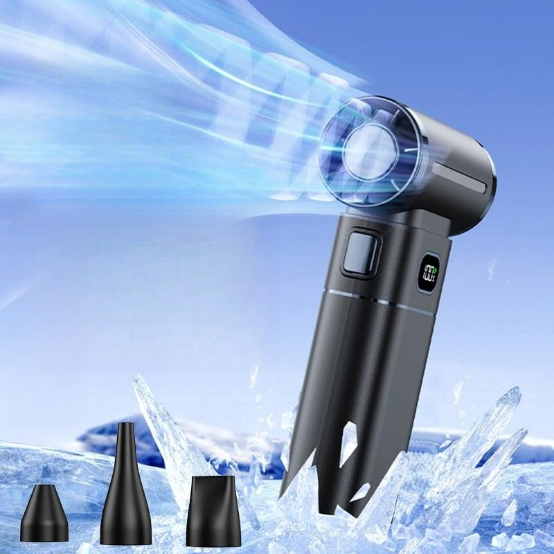 미니 송풍기 주입기 크로스건 다용도 차량용 청소기 세차 블랙 고속 모터 노즐 세트 A 0mah - 상품 이미지