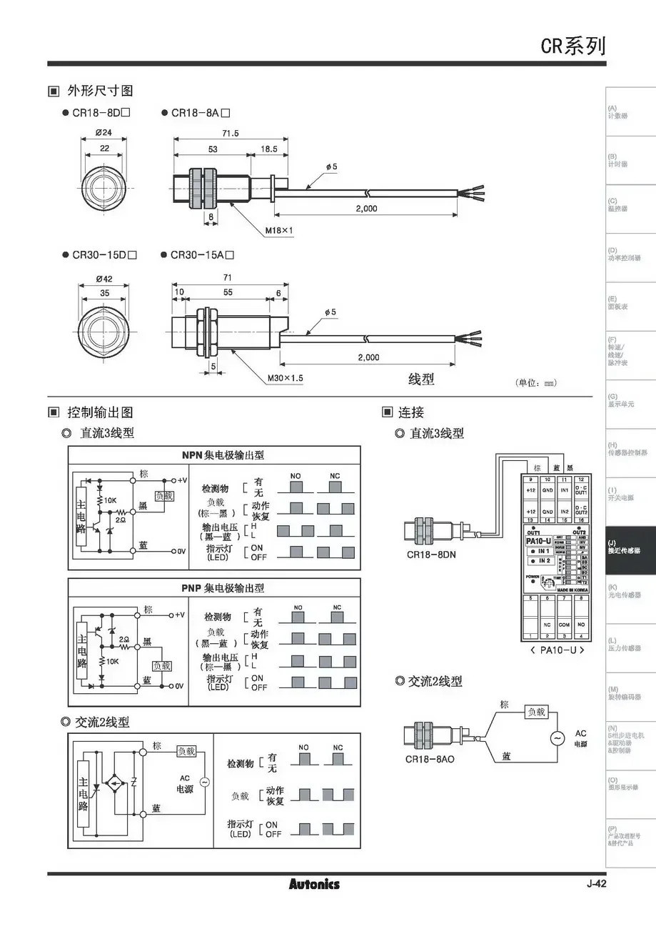 CR18-8DN CR18-8DP PR18-5DN2 센서