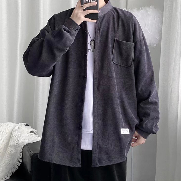 루즈핏 남성 코듀로이 셔츠 오버핏 남자 코듀로이 셔츠 간절기 워크 - 상품 이미지