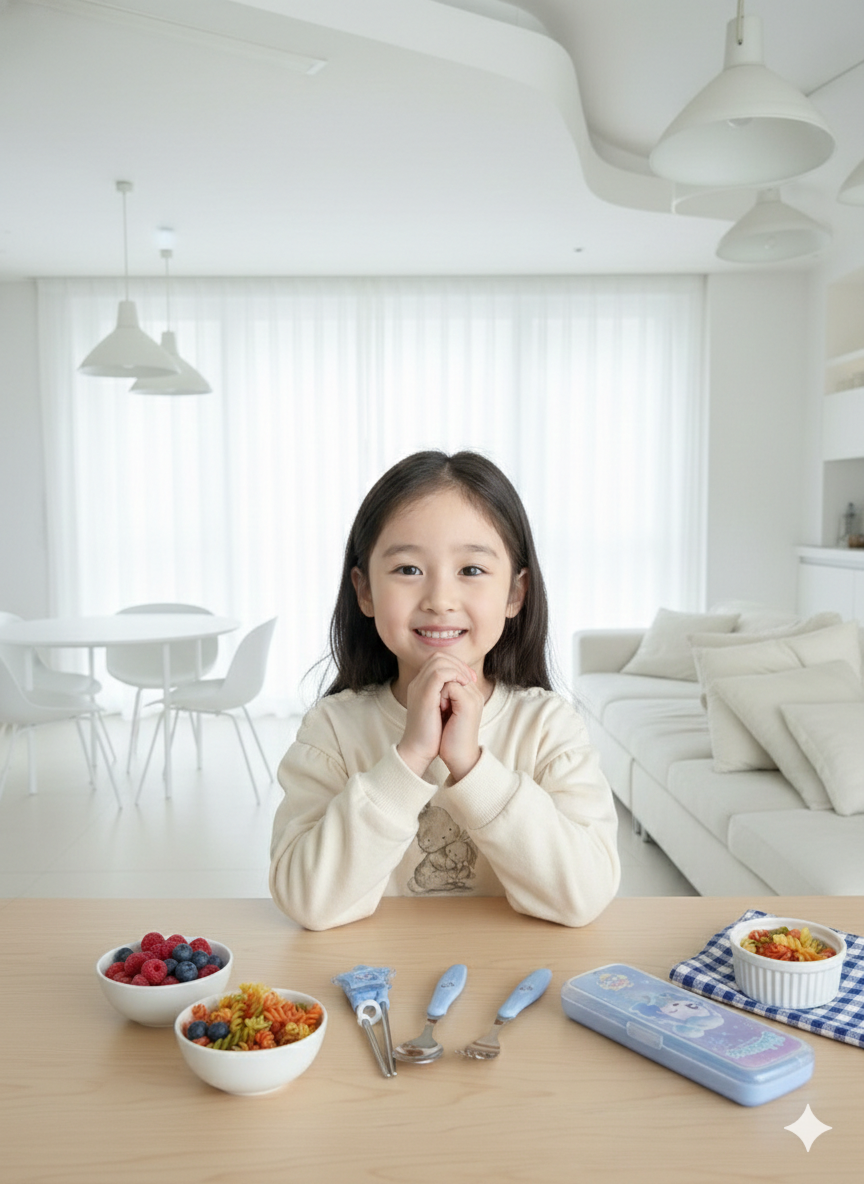 캐치티니핑 빛나핑 무소음 교정 젓가락 수저세트 포크 케이스 풀세트 - 상세 이미지 5