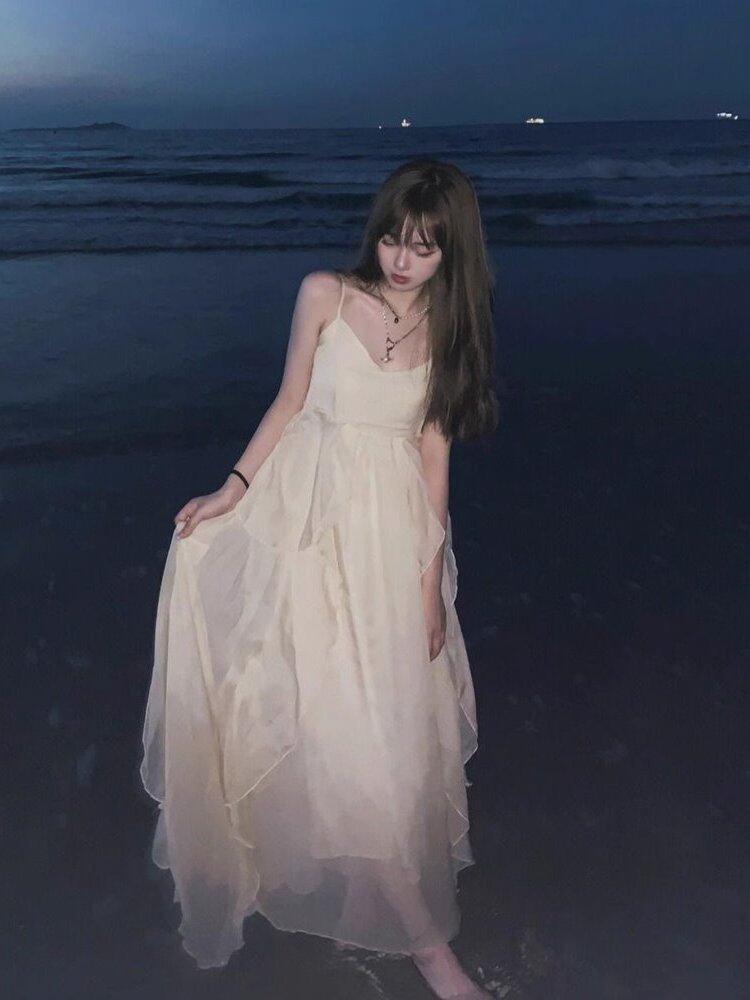 셀프웨딩 드레스 브라이덜샤워 롱원피스 스몰 스냅 촬영 피로연 - 상세 이미지 5