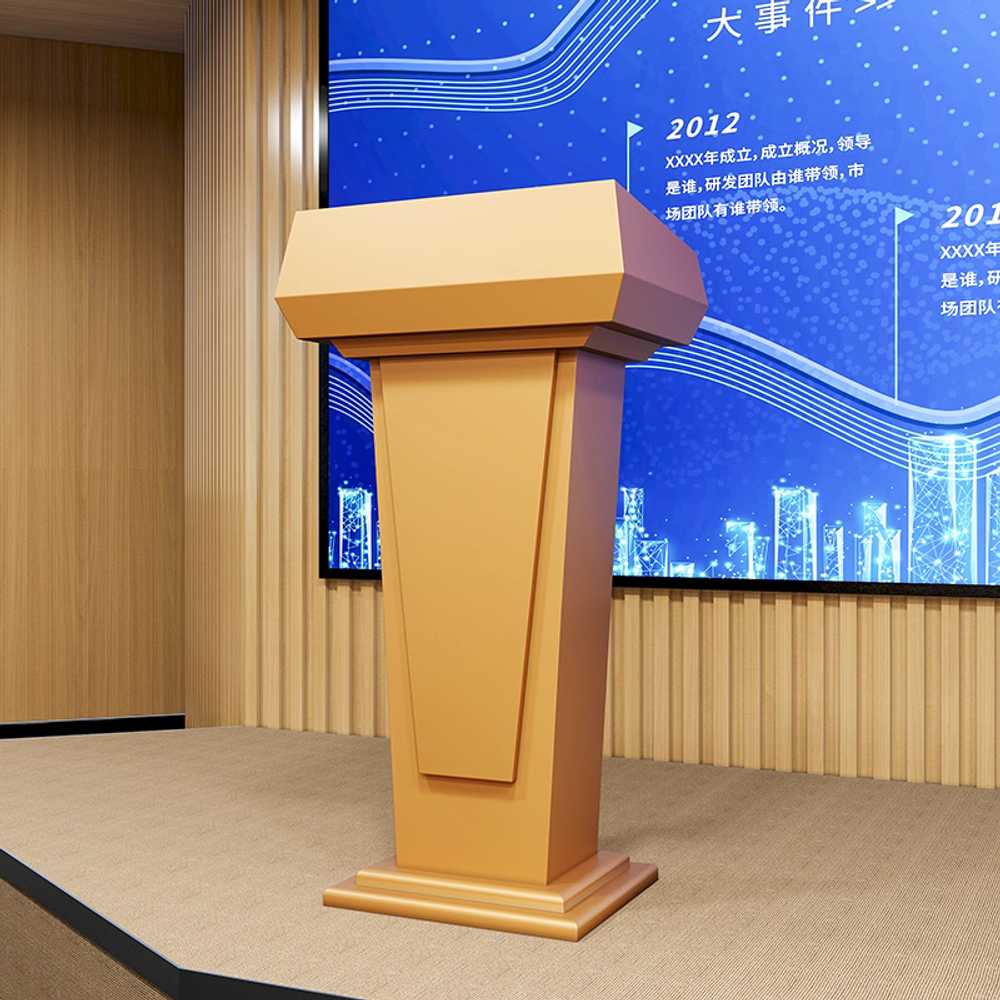 단상 연단 발언대 책상 사회대 세로형 사회자 프런트 블랙 - 상세 이미지 3