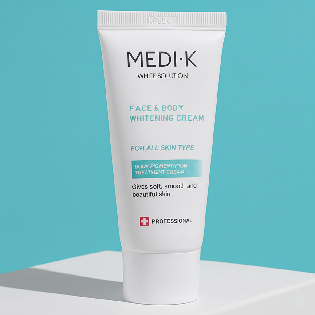 약국입점 메디케이 화이트솔루션 대용량 50ml 착색전용크림 Y존미백 사타구니 겨드랑이색소침착 팔꿈치 엉덩이 무릎 쇼핑백 제품 이미지