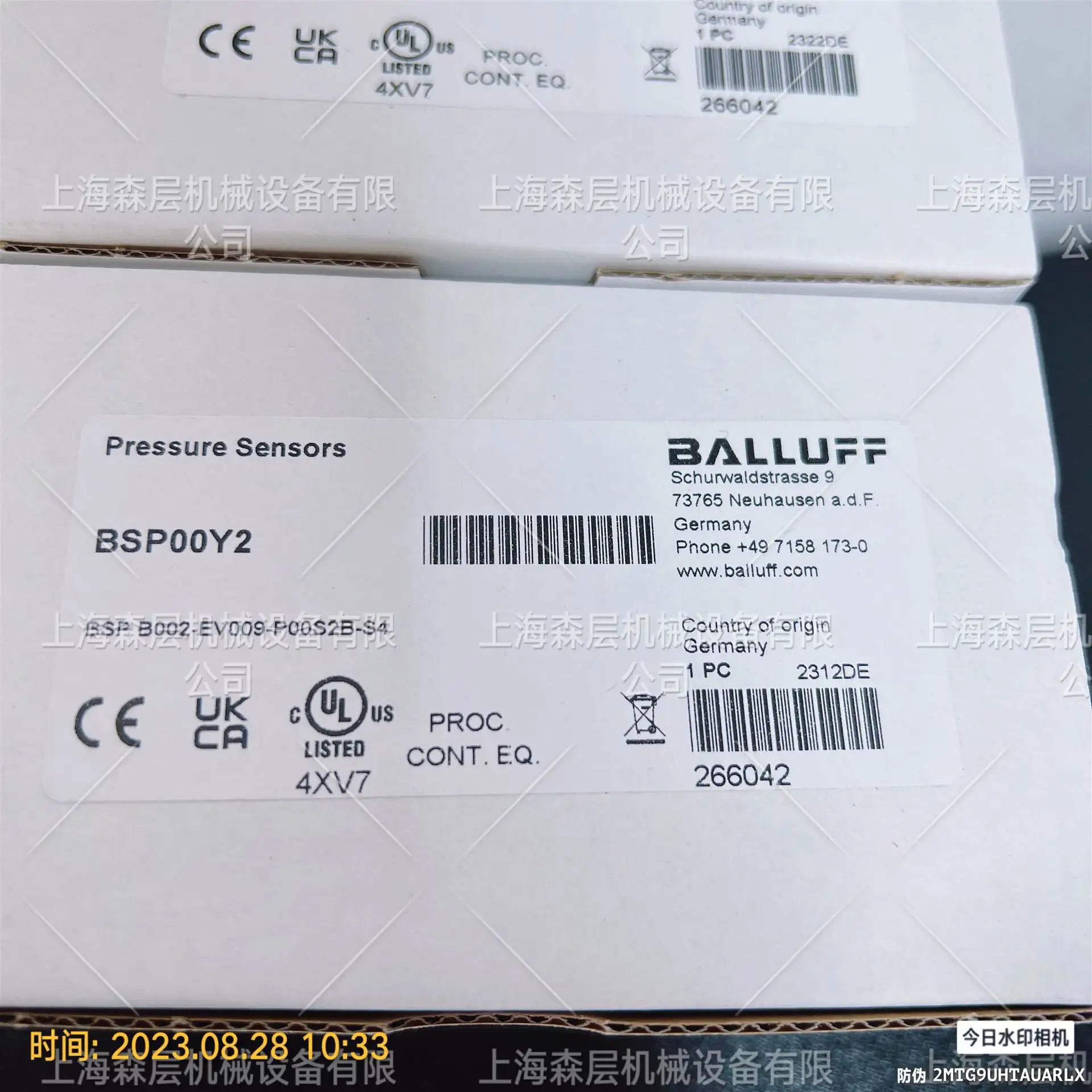 BALLUFF 압력센서 BSP B002-EV009-P00S0B-S4 포장