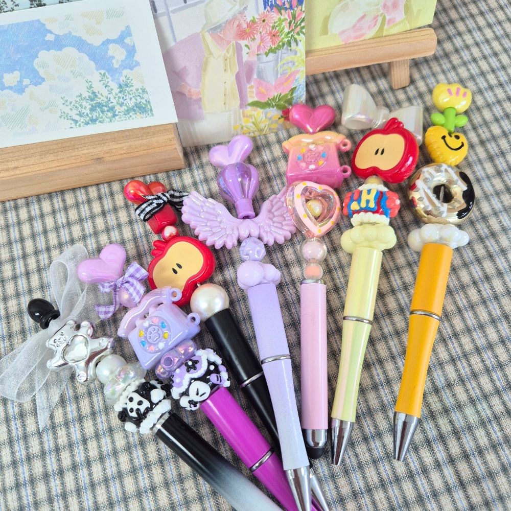 볼펜 꾸미기 재료 세트 볼꾸 펜꾸 키트 비즈볼펜 만들기 미아아트 이미지 3