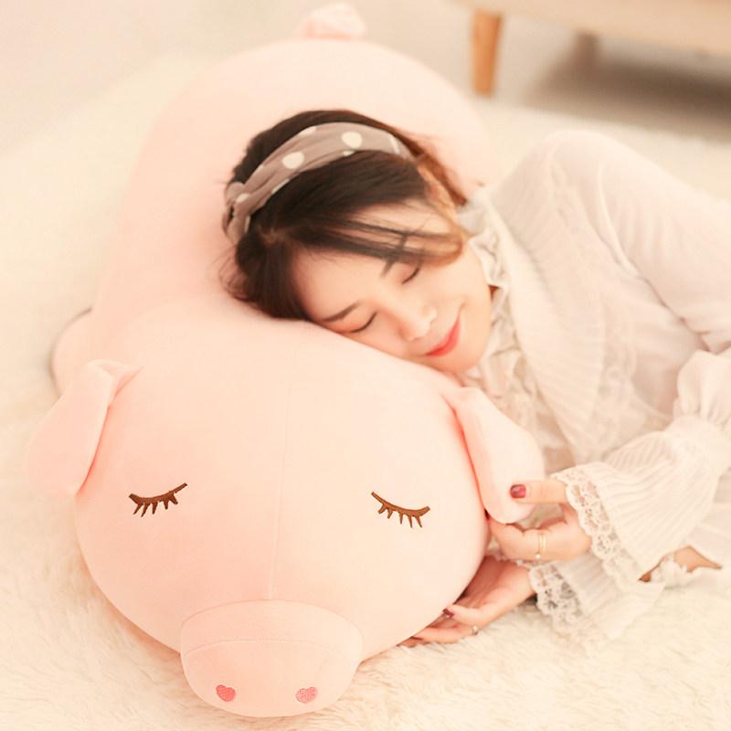 인형 동물 봉제인형 안고 자는 성인 애착인형 롱쿠션 핑크 110cm - 상세 이미지 3