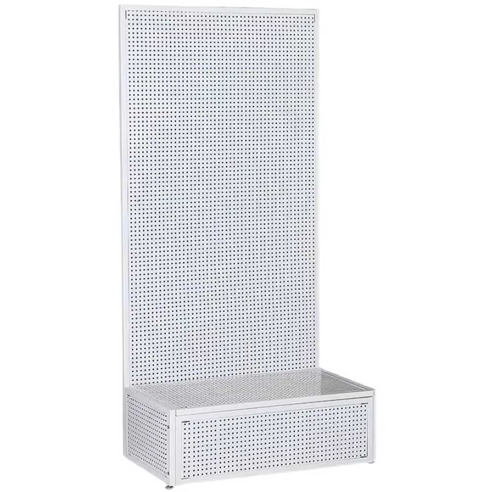 컬러 타공판 스탠드 높이 파티션 수납 철제 공구 벽면 화이트 60x30x180cm / 훅 30개 - 상세 이미지 5