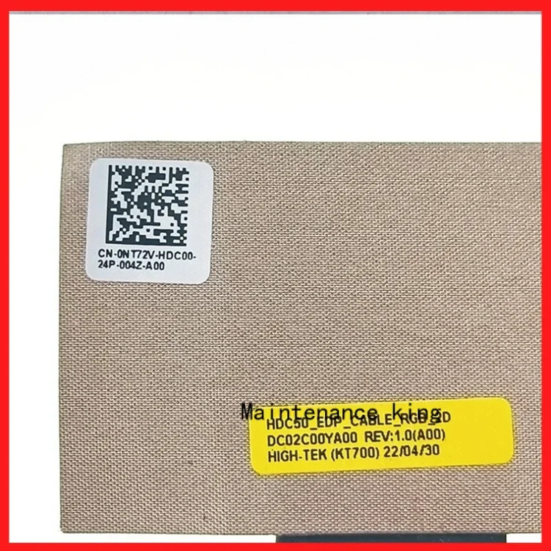 DELL Precision 7670 M7670 HDC50 RGB 2D DC02C00YA0000NT72V NT72V 새 노트북 LCD EDP 케이블