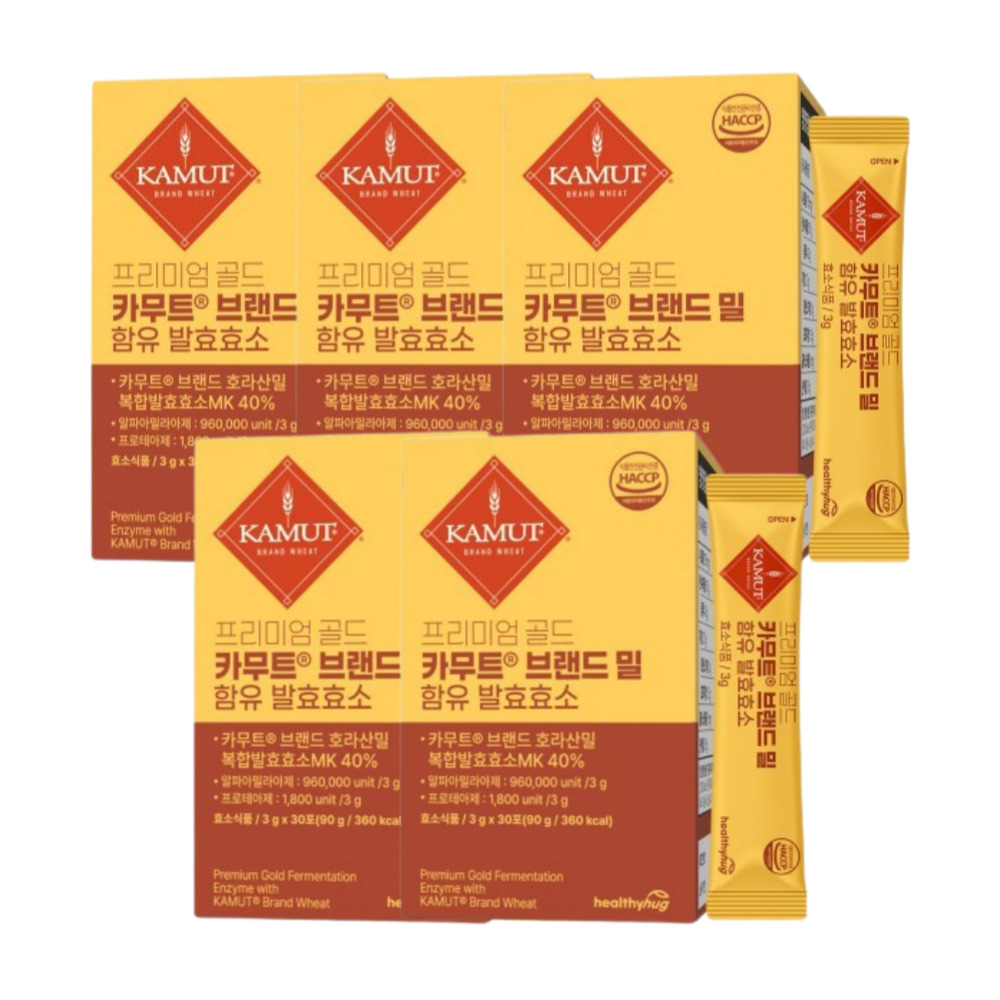 헬씨허그 카무트 발효효소 곡물효소 분말 스틱 3g 30포, 5개 - 상품 이미지