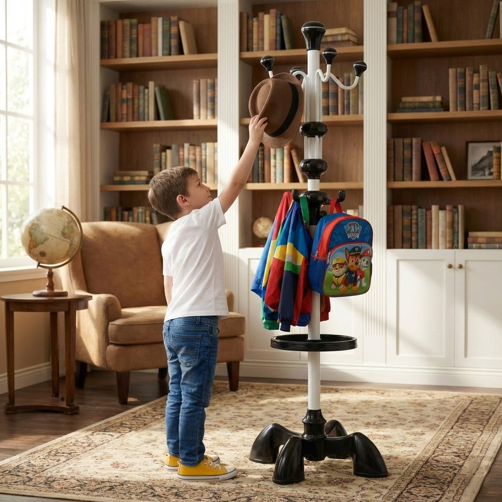 튼튼한 조립식 스탠드 옷걸이 스탠딩 폴행거 스탠드형 외투걸이