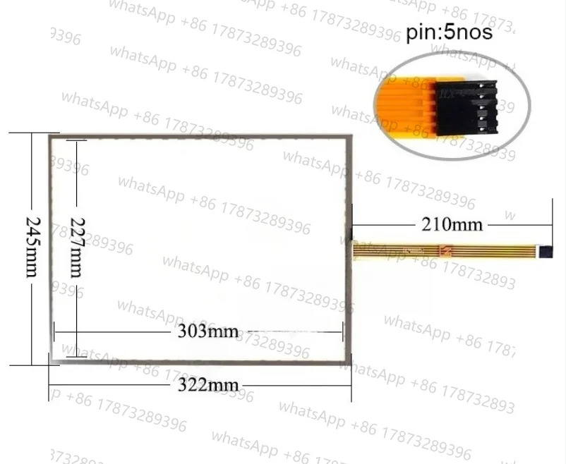 T150S-5RBA53N-018R0-200FH 터치스크린 유리 패널 디지타이저 터치스크린용