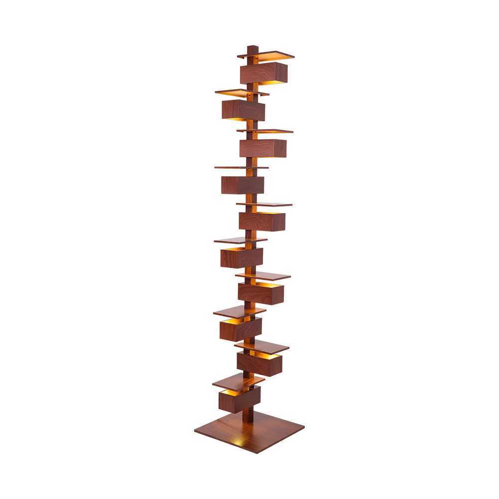 원목 장스탠드 플로어램프 독서등 침실 카페 거실 38x182cm 블랙 / 3색 조광 - 상품 이미지