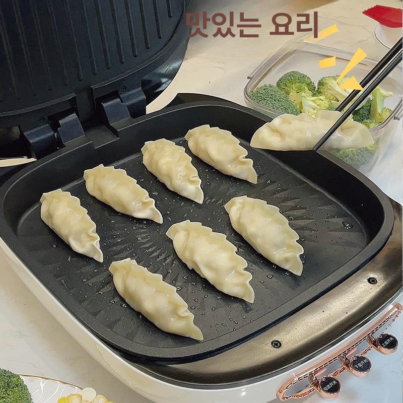 양면 구이팬 누룽지 팬 가정용 멀티쿠커 삼겹살 통구이 럭셔리레드 올인원 - 상세 이미지 4