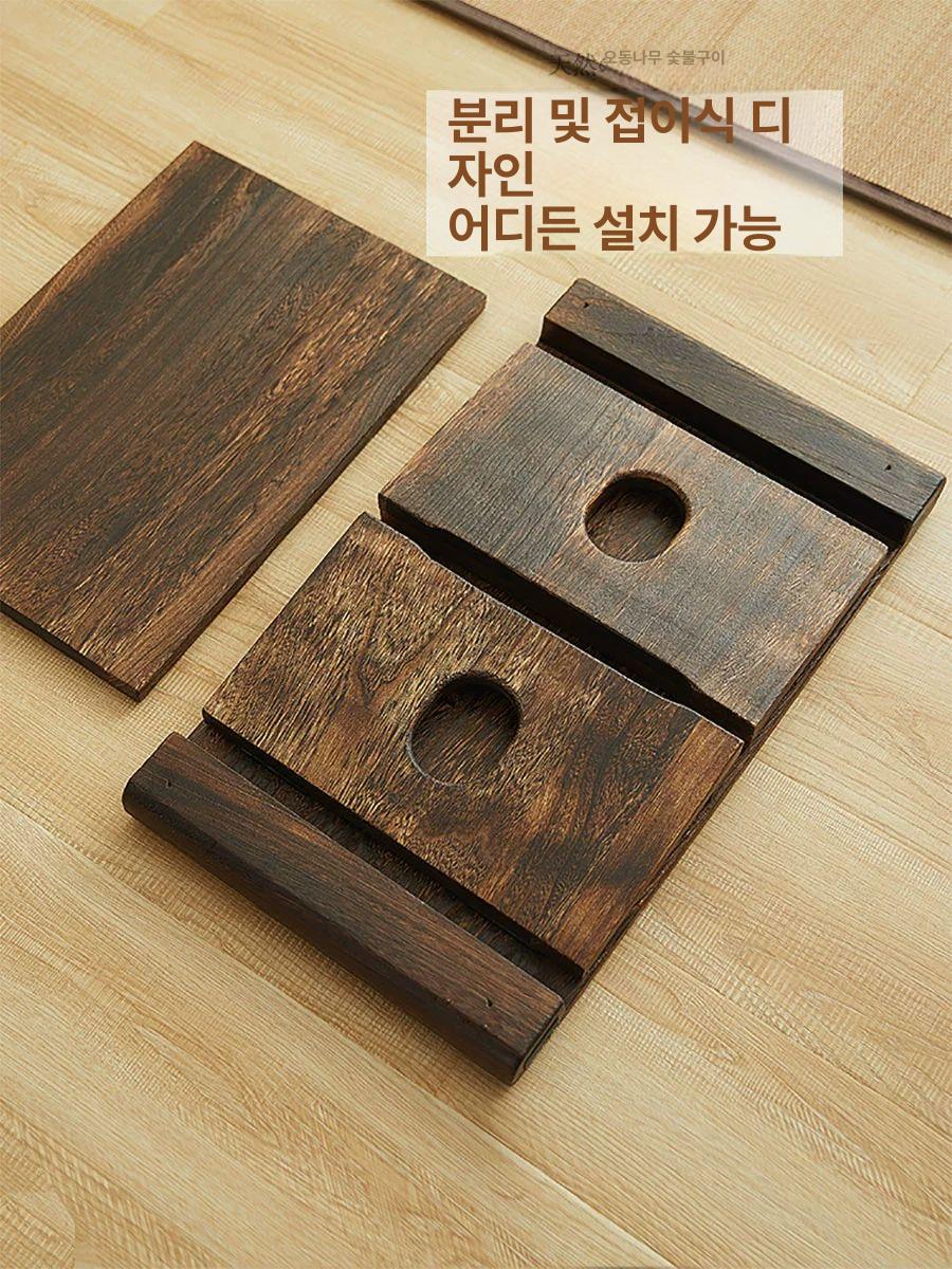 다다미 다과상 가정용 찻상 소형 좌탁 교자상 차 탁자 오픈 홀 미디엄 70 x 34.5 x 28cm 조립 필요 - 상세 이미지 4