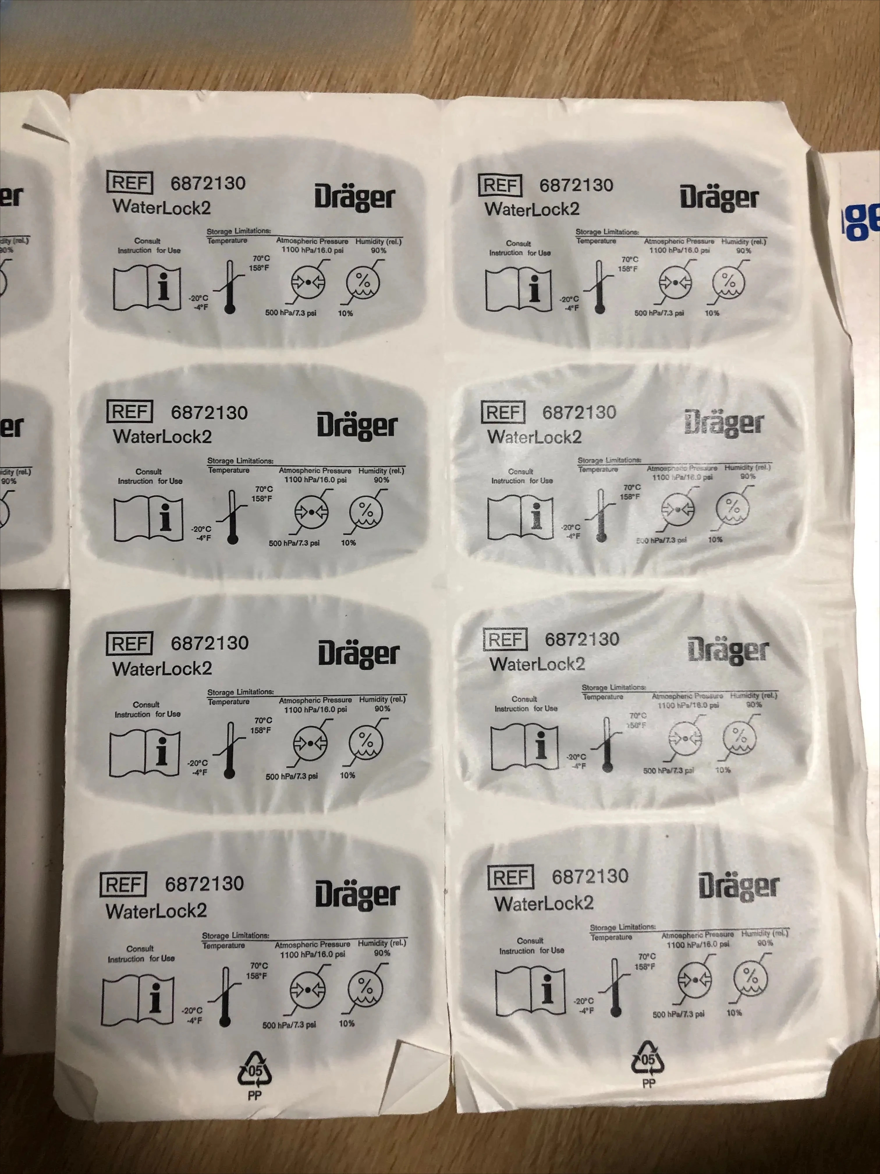 Drager waterlock2 오리지널 워터컵 워터컬렉터 6872130 12개/박스