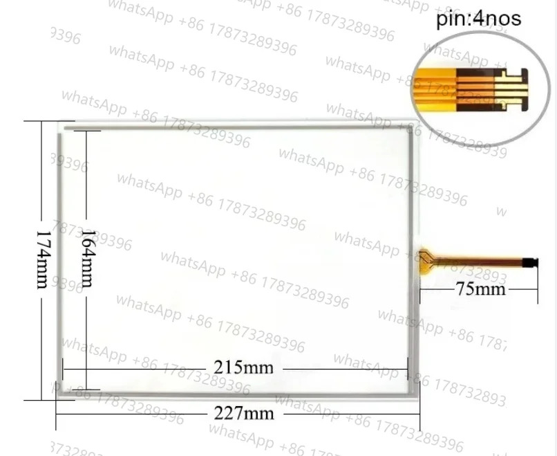 QST-104A QST-104A075H 터치 스크린 유리 패널 디지타이저 QST104A075H 터치스크린 패널용